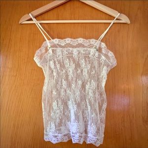 BOGO! Vintage Sheer Lace Embroidered Camisole Top